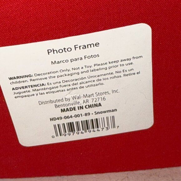 NWT "Let It Snow" Snowman Plush Figurine 11” Standing Frame 4x6 Memories - Picture 8 of 10